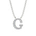 Diamond Gold Initial Necklace - G